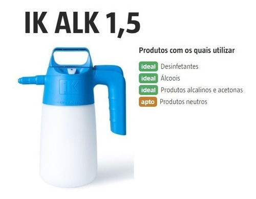 Ik Alk 1.5l Pulverizador Resistente A Alcalino E Alcoois