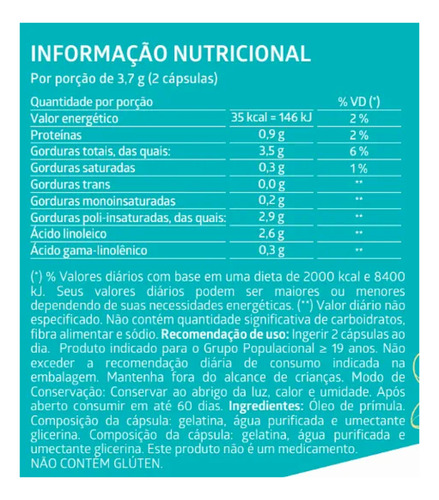 Liteé Óleo De Prímula 60 Cápsulas Gelatinosas