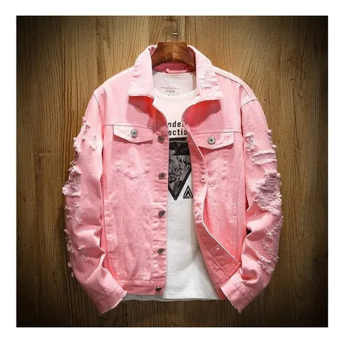 Chamarra De Mezclilla Rosa Y Hombre MercadoLibre