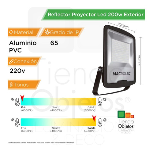 Imagen 4 de 10 de Pack X 4 Reflector Proyector Led 200w Exterior Futbol Tenis