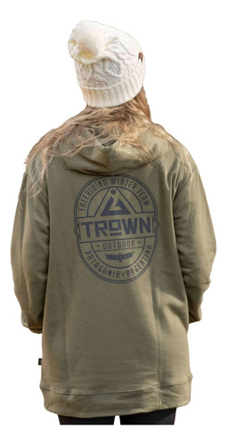 Buzo Canguro Hombre Mujer Unisex Trown Hood Freeriding