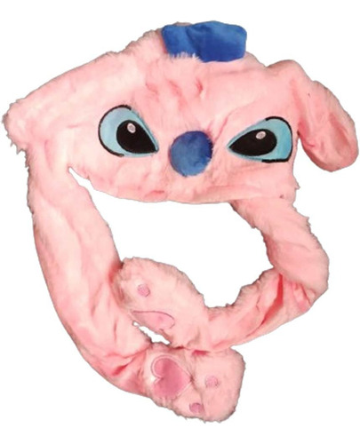 Gorra Peluche Stitch Rosa Angela Con Orejas