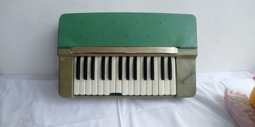 Imagen 1 de 6 de Piano Organo Antiguo Vintage Hohner Verde Menta