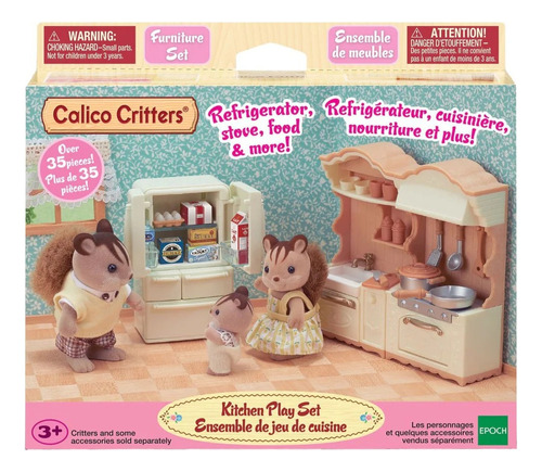 Calico Critters Cocina Playset Cocina, Heladera, Comidas Etc