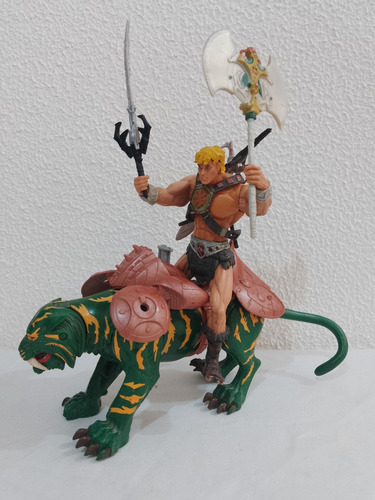 Master Of The Universe Battle Cat Y He-man Serie 200x Mattel (Usado)