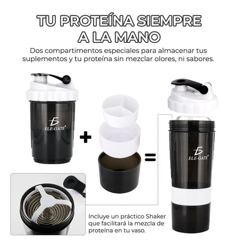 Mezclador De Proteínas / Vaso Deportivo / Shaker De Gimnasio