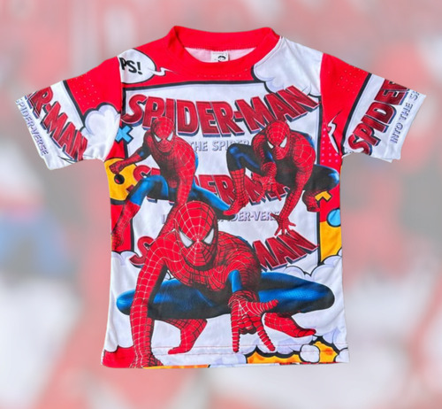 Playera Niño Spider Man Algodon Hombre Araña Algodon