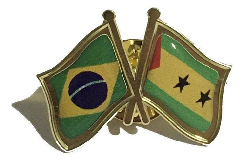 Pin Da Bandeira Do Brasil X São Tomé E Príncipe