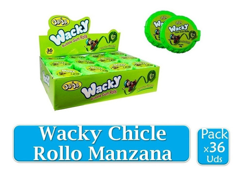 Wacky Chicle Rollo Manzana X 36 Ud - Unidad a $1460
