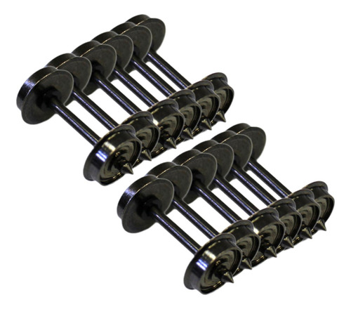 12 Piezas De Ruedas De Metal Para, Ruedas A Escala Ho, Ejes