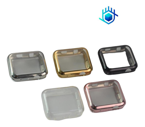 Imagen 8 de 10 de Funda Brillante Con Mica Para Apple Watch Case Hombre Mujer