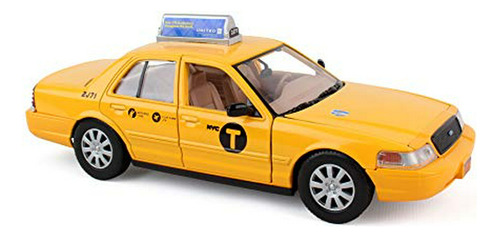 Coche Taxi De Nueva York 1/24 En Miniatura.