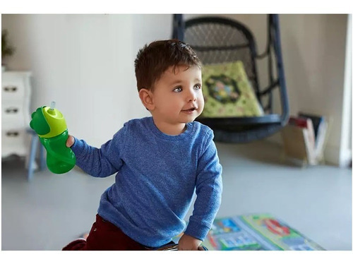 Imagen 4 de 8 de Vaso Avent Straw Cup 300 Ml Sorbete Tapa +12 M Anti Derrame