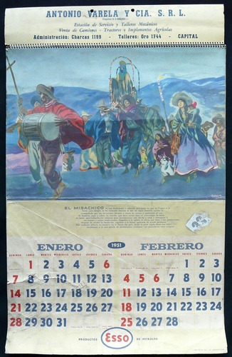 Imagen 1 de 7 de Antiguo Almanaque Esso. Año 1951 (completo). 15008