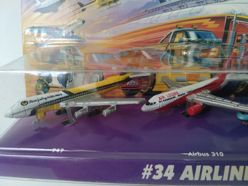 Aviones Micro Machines Galoob Set 34 Airliners 1995 Original (Usado)