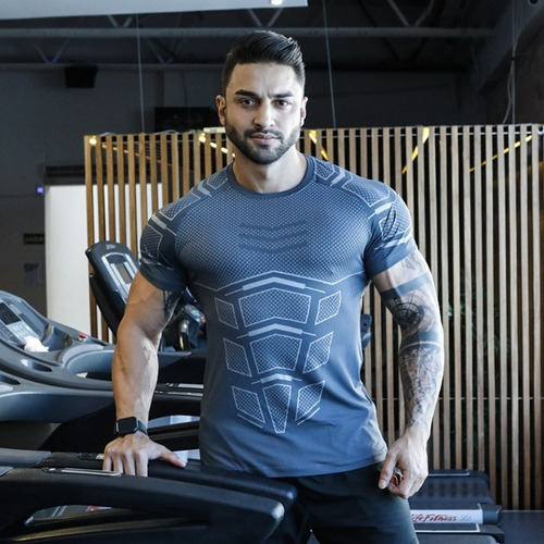 Playera Muscle Fit, Gym, Deportiva, Entrenamiento, Ajustada