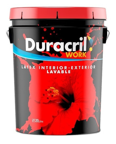 Pintura Látex Int/ext Lavable Work Blanca Duracril 10lts