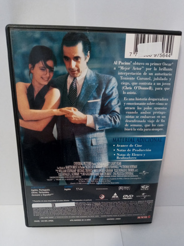 Al Pacino En Perfume De Mujer Dvd Dirigida Por Martin Brest