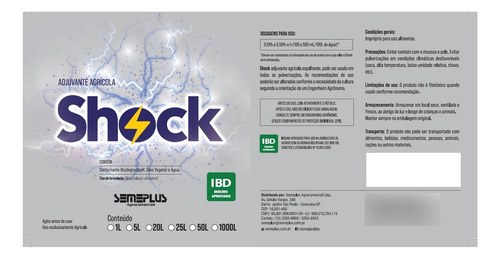 Adjuvante Agrícola Shock Semeplus - 1 Litros