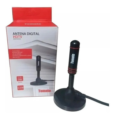 Antena Digital Hd 3.5dbi Interna Externa Com Imã 3m 