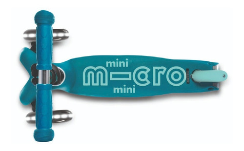 Scooter Monopatin Micro Mini Deluxe Led Aqua