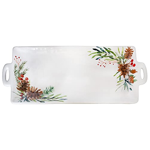 Fuente De Cerámica De Navidad Vegetación De Auldhome;...