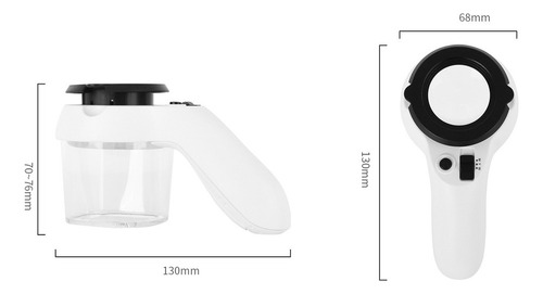 Lupa Para Visor De Insectos Con 9 Led Y Mango, Lupa G