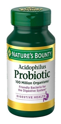 Probiotico Acidophilus Natures Bounty Digestivo Tabletas Usa