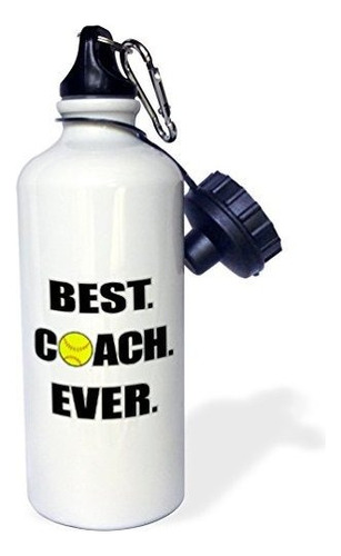 3drose Softball Best Coach Ever Sports Water Bottle, 21