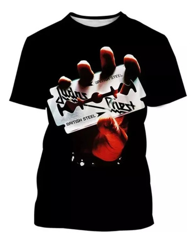 Camiseta Impresa En 3d De La Banda Judas Priest