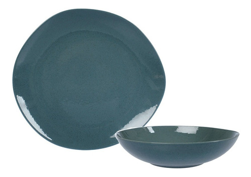 Set X 8 Plato Playo Bowl Artesanal  Irregular Porcelana 