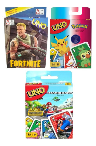 Juego De Cartas Uno Super Mario Fornite Pokemon