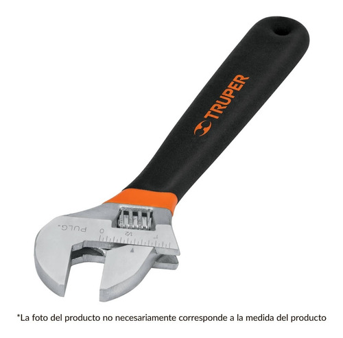 Llave Francesa Regulable C/mango Vinilo 12 Truper Pet-12x