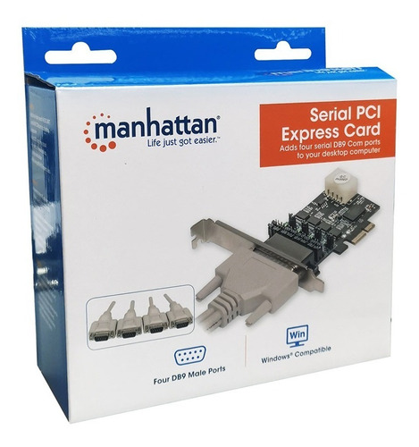 Manhattan Tarjeta Pci Express 153584 4x Vga 2.5gbit Pcie /v