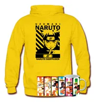 Comprar Poleron + Taza, Naruto Uzumaki, Ninja, Zorro 9 Colas, Anime \u002F The King Store