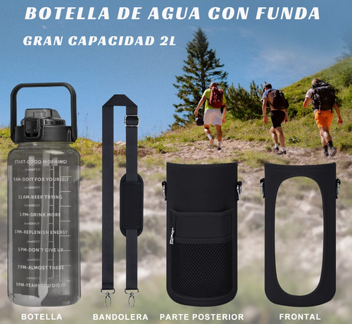 Moyac Botella Agua Con Funda Protectora Botella De Agua 2