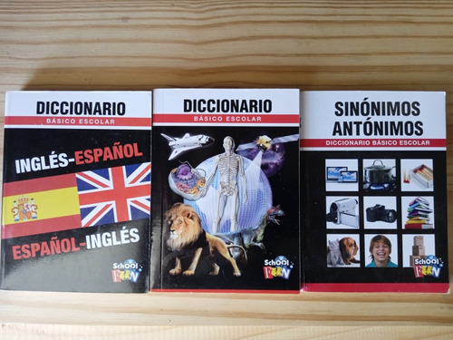 Pack Diccionario Escolar + Sinónimos Y Antónimos + Inglés 