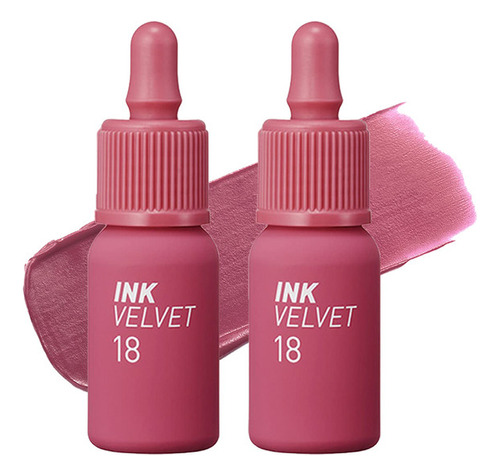 2 Tinta De Labios Ink Velvet N°18 Star Plum Pink - Peripera