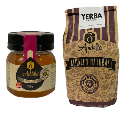 Combo Miel Pura 250g + Yerba 400gr Agroecologica Apidelta