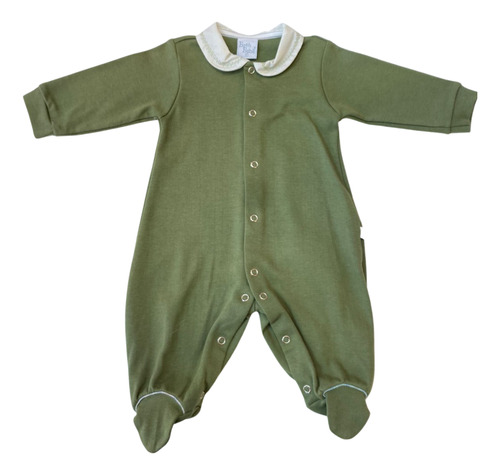 Macacão Infantil Verde Com Golinha Beth Bebê 10127 Essencial