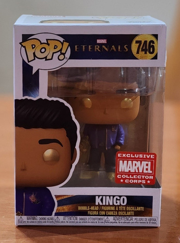Funko Pop Eternals Kingo 746, Exclusivo Collector Corps (Usado)