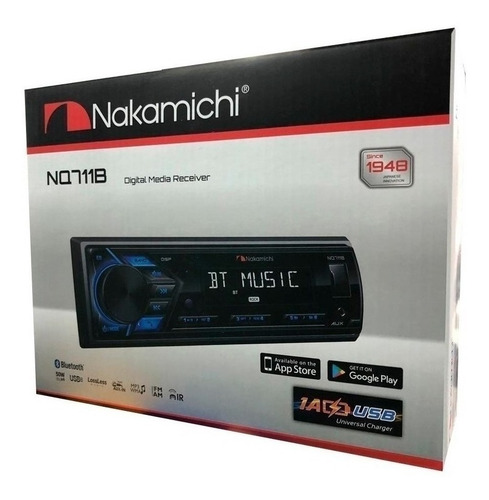 Radio Auto Camioneta Nakamichi Nq711b Usb Bluetooth 2 Rca