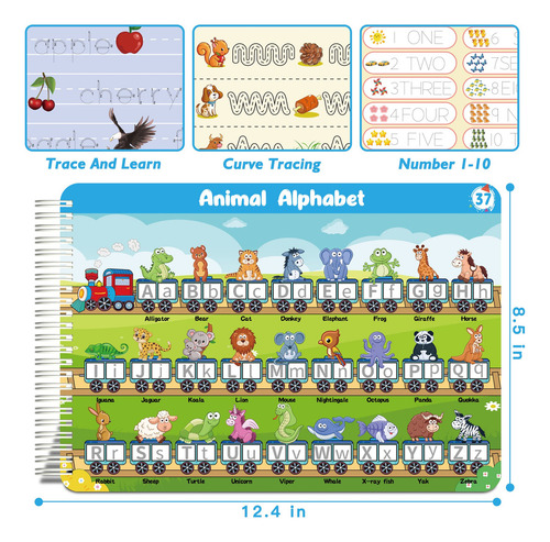 Libro De Práctica Para Niños Aprende Números Letras Y Formas