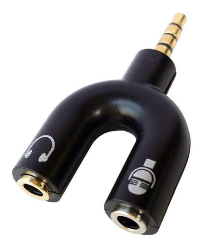 Adaptador Divisor Estereo Auxiliar 3.5mm Audifonos Microfono