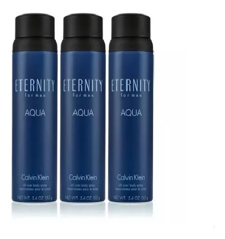 Eternity Aqua D Calvin Klein P Hombre 3 Spray P Cuerpo 5.4oz