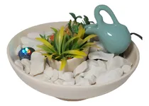 Comprar Fuentes De Agua Ilusion Ceramica Planta Artificial Y Bomba