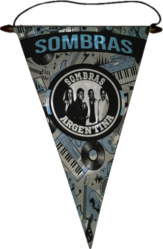 Banderin 37cm Musica Sombras Musica Argentina Sombras