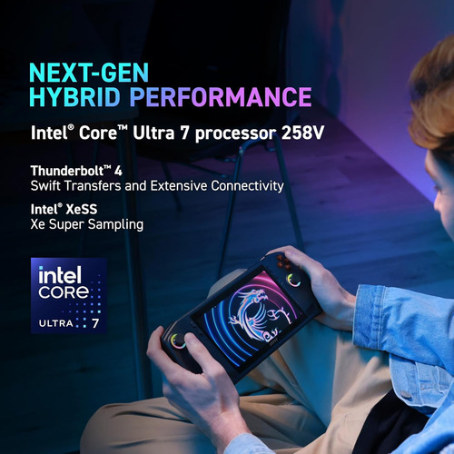 Msi Claw Pc Gaming Handheld: Intel Ultra 7-258v, 8 Fhd 1...