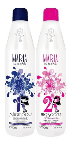 Kit Maria Escandalosa Escova Progressiva 2x1000ml
