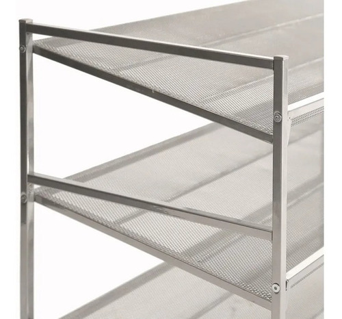 Practico Rack Zapatera De Metal Para 12 Pares 3 Niveles